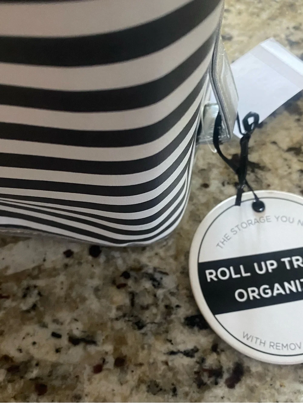 Roll Up Travel Organizer - Silver with Black Star Liner